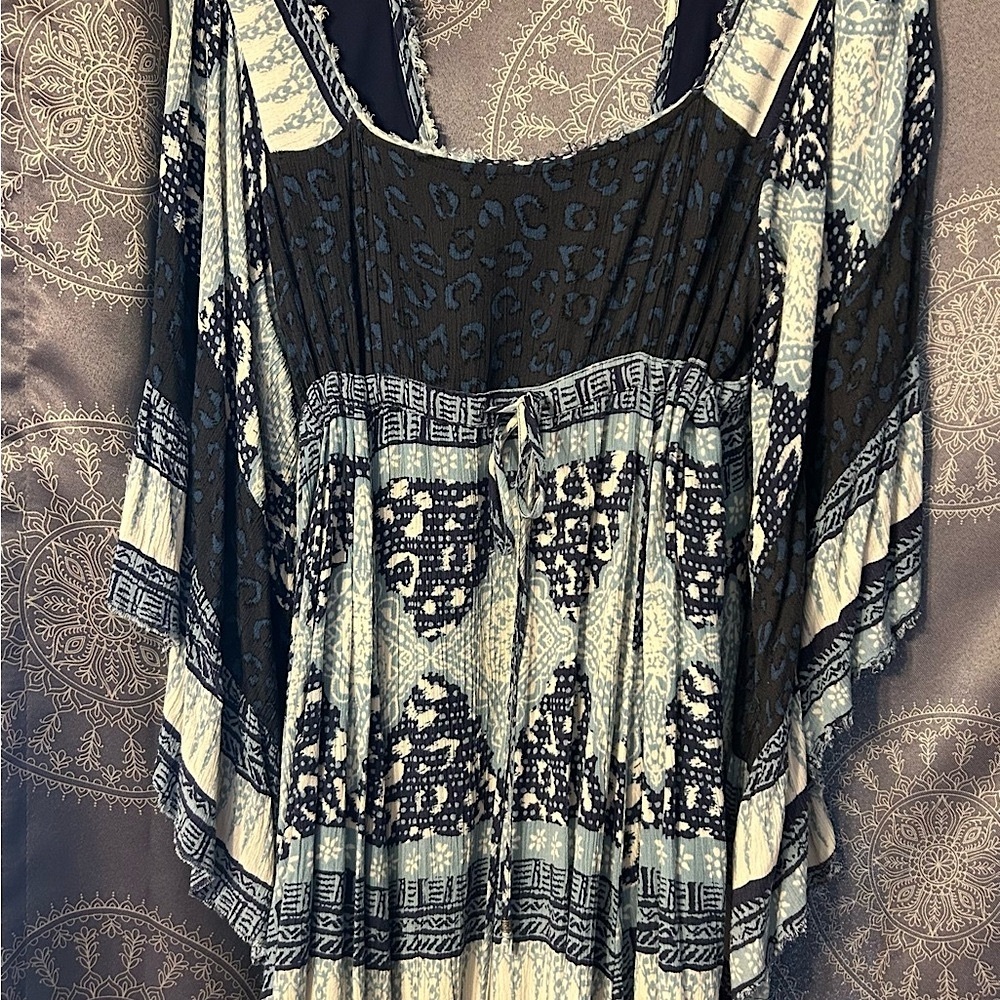 Free People Boho Heart of gold mini dress